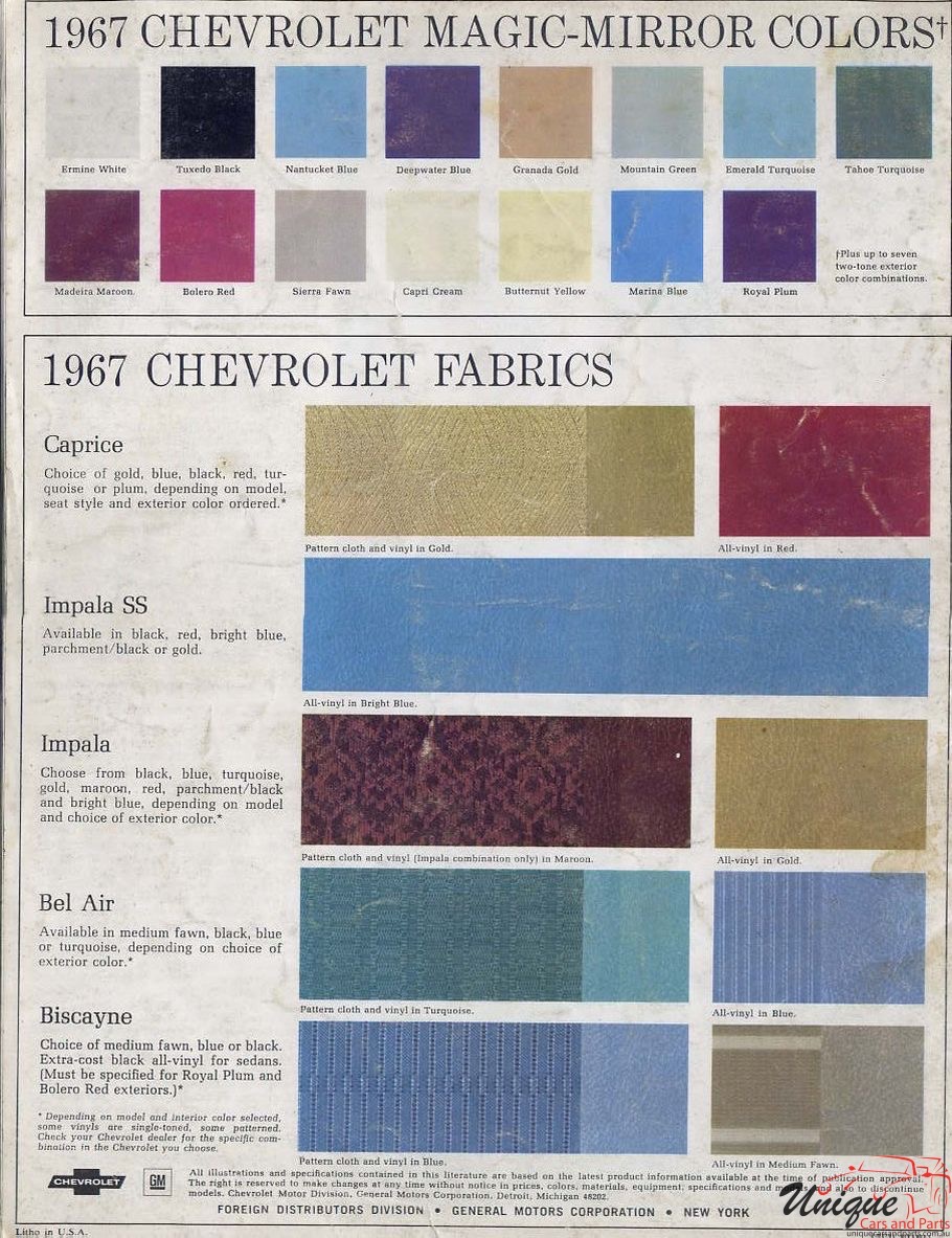 1967 Chevrolet Brochure Page 1